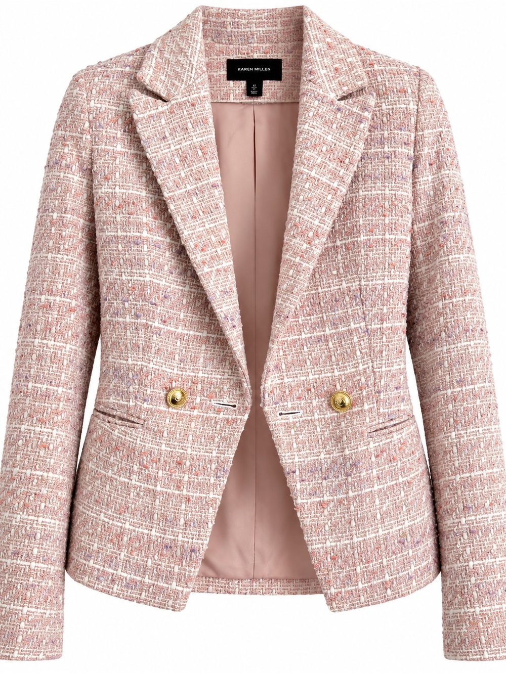Karen Millen Pink Tweed Blazer Jacket